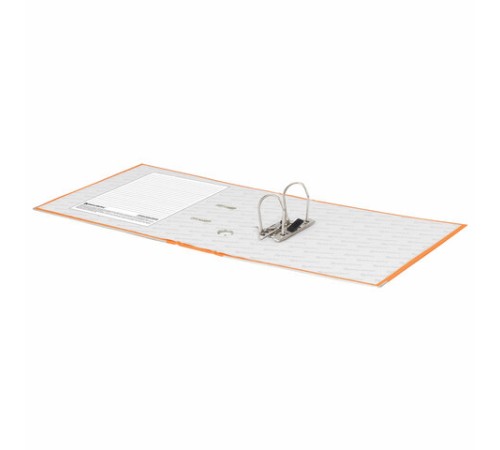 Папка-регистратор BRAUBERG с покрытием из ПВХ, 80 мм, с уголком, оранжевая (удвоенный срок службы), 227199