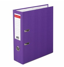 Папка-регистратор BRAUBERG с покрытием из ПВХ, 80 мм, с уголком, фиолетовая (удвоенный срок службы), 227200