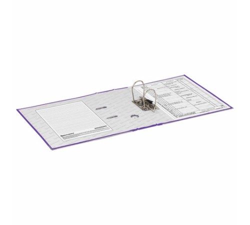 Папка-регистратор BRAUBERG с покрытием из ПВХ, 80 мм, с уголком, фиолетовая (удвоенный срок службы), 227200