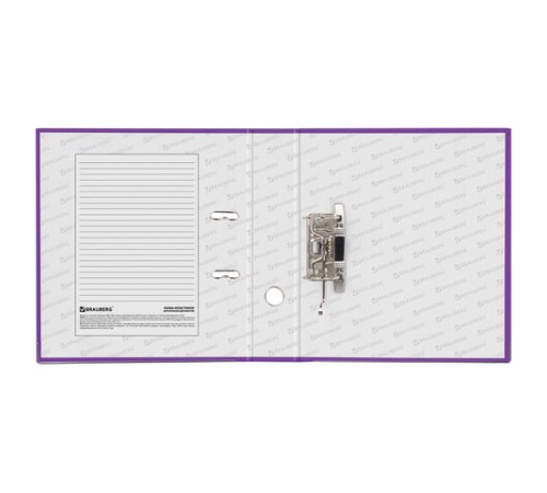Папка-регистратор BRAUBERG с покрытием из ПВХ, 80 мм, с уголком, фиолетовая (удвоенный срок службы), 227200