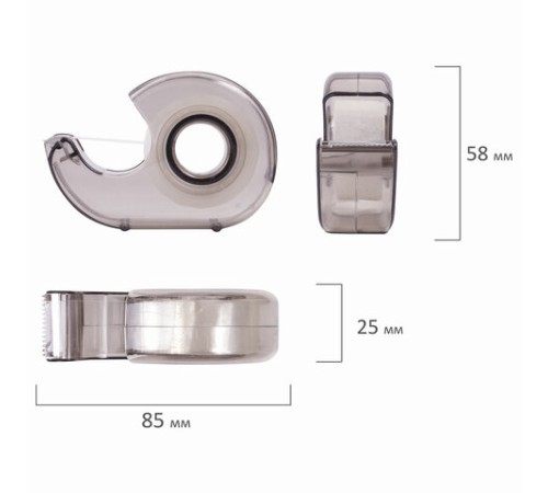 Клейкая лента 12 мм х 10 м в диспенсере, BRAUBERG, 227263