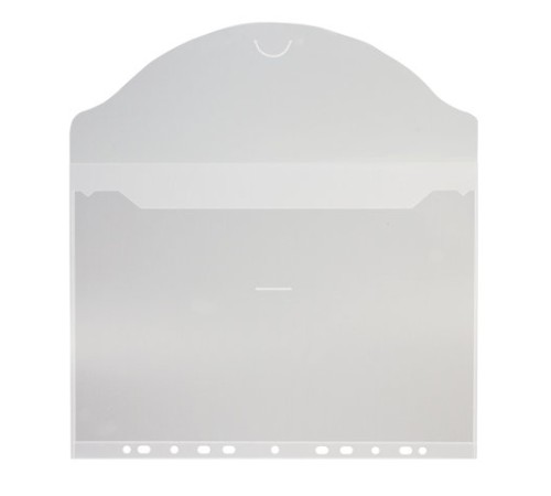 Папка-конверт с перфорацией BRAUBERG, А4, КОМПЛЕКТ 10 шт., до 50 листов, прозрачная, 0,15 мм, 227312