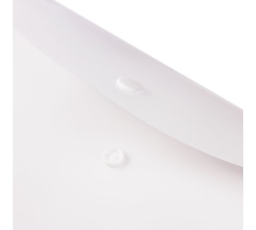 Папка-конверт с кнопкой МАЛОГО ФОРМАТА (240х190 мм), А5, матовая прозрачная, 0,18 мм, BRAUBERG, 227314