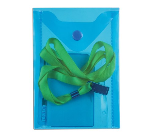 Папка-конверт с кнопкой МАЛОГО ФОРМАТА (105х148 мм), А6, синяя, 0,18 мм, BRAUBERG, 227317