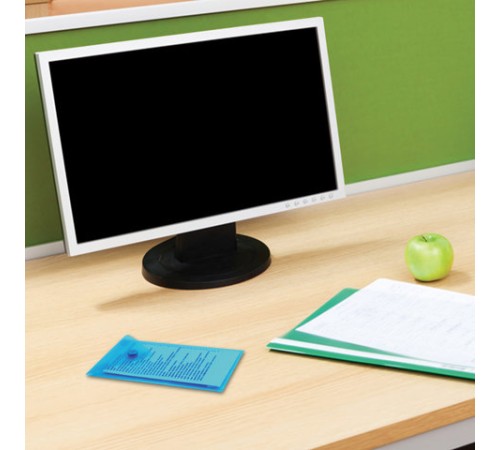 Папка-конверт с кнопкой МАЛОГО ФОРМАТА (105х148 мм), А6, синяя, 0,18 мм, BRAUBERG, 227317