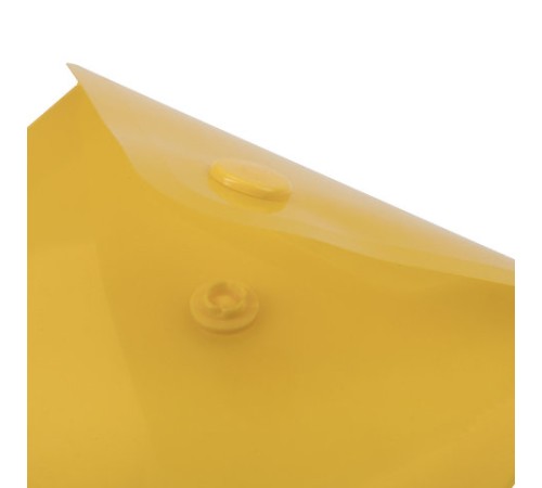 Папка-конверт с кнопкой МАЛОГО ФОРМАТА (105х148 мм), А6, желтая, 0,18 мм, BRAUBERG, 227319