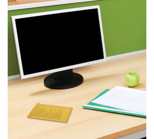 Папка-конверт с кнопкой МАЛОГО ФОРМАТА (105х148 мм), А6, желтая, 0,18 мм, BRAUBERG, 227319