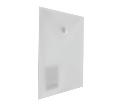 Папка-конверт с кнопкой МАЛОГО ФОРМАТА (105х148 мм), А6, матовая прозрачная, 0,18 мм, BRAUBERG, 227321