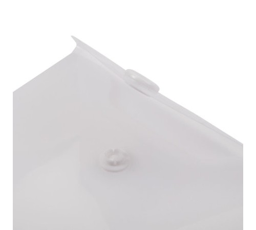 Папка-конверт с кнопкой МАЛОГО ФОРМАТА (105х148 мм), А6, матовая прозрачная, 0,18 мм, BRAUBERG, 227321