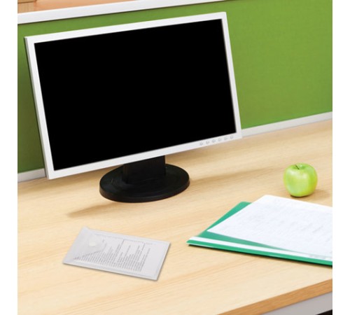 Папка-конверт с кнопкой МАЛОГО ФОРМАТА (105х148 мм), А6, матовая прозрачная, 0,18 мм, BRAUBERG, 227321