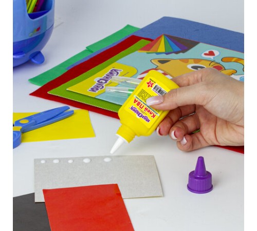 Клей ПВА ЮНЛАНДИЯ (бумага, картон, дерево), 45 г, 227379