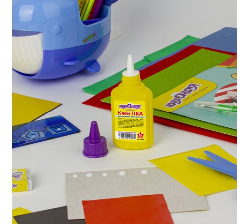 Клей ПВА ЮНЛАНДИЯ (бумага, картон, дерево), 45 г, 227379