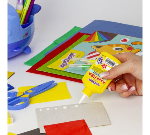 Клей ПВА ЮНЛАНДИЯ (бумага, картон, дерево), 65 г, 227380