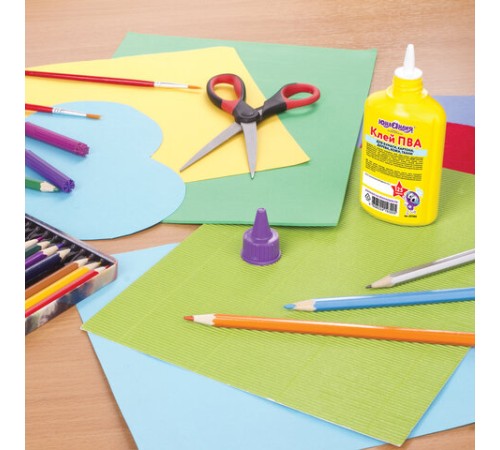 Клей ПВА ЮНЛАНДИЯ (бумага, картон, дерево), 125 г, 227382