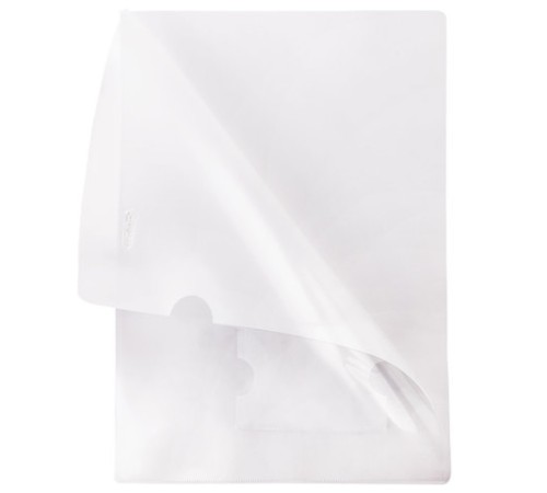 Папка-уголок с карманом для визитки, А4, прозрачная, 0,18 мм, AGкм4 00100, V246931
