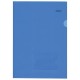Папка-уголок с карманом для визитки, А4, синяя, 0,18 мм, AGкм4 00102, V246955