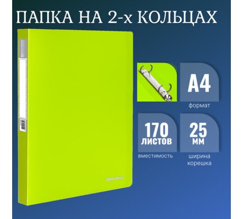Папка на 2 кольцах BRAUBERG 
