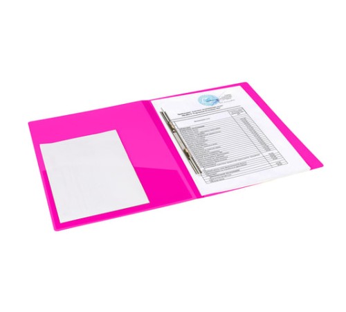 Папка с металлическим скоросшивателем и внутренним карманом BRAUBERG 