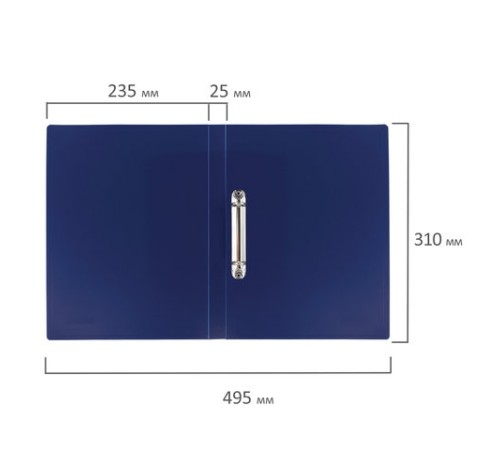 Папка на 2 кольцах BRAUBERG 