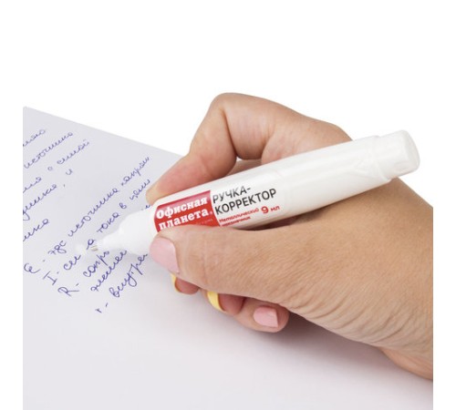 Ручка-корректор ОФИСНАЯ ПЛАНЕТА, 9 мл, металлический наконечник, 227571