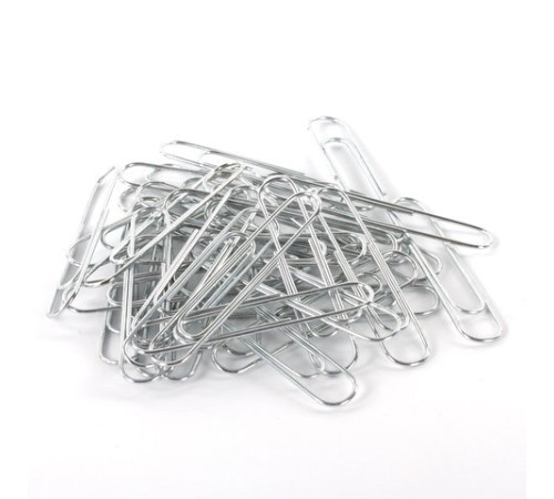 Скрепки большие 50 мм, BRAUBERG, оцинкованные, 50 шт., в картонной коробке, 227589