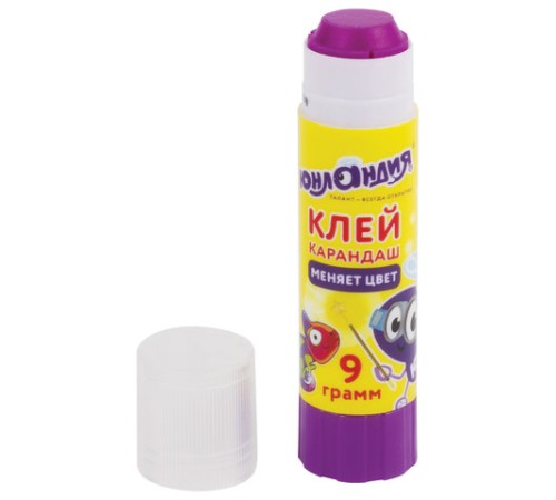 Клей-карандаш цветной ЮНЛАНДИЯ 
