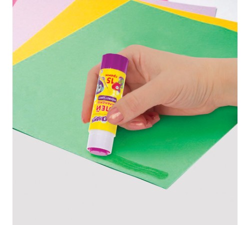 Клей-карандаш цветной ЮНЛАНДИЯ 