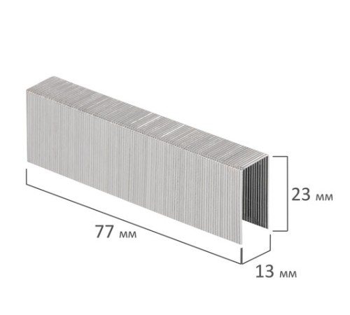 Скобы для степлера №23/23, 1000 штук, СВЕРХПРОЧНЫЕ, от 110 до 190 листов, BRAUBERG, 227718