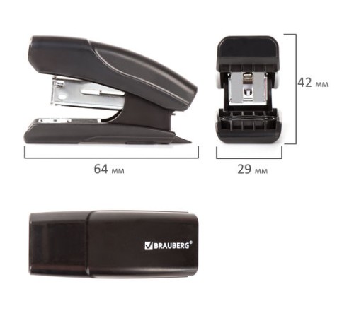 Степлер №24/6, 26/6 МИНИ BRAUBERG 