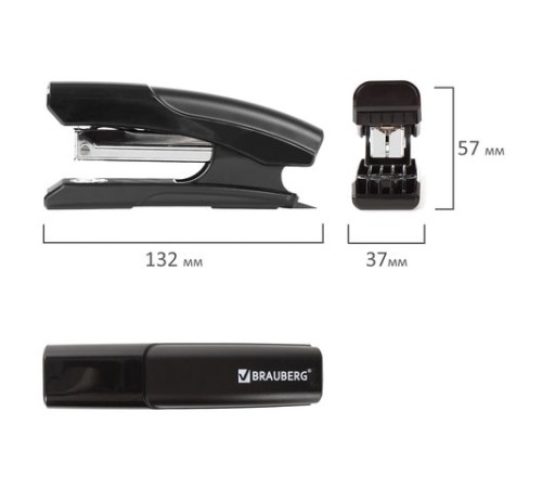 Степлер №24/6, 26/6 BRAUBERG 