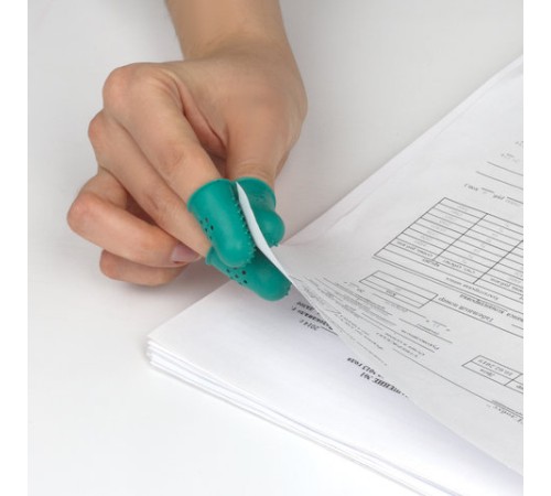 Напальчники резиновые с отверстиями, КОМПЛЕКТ 10 шт., диаметр 16 мм, зеленые, STAFF 