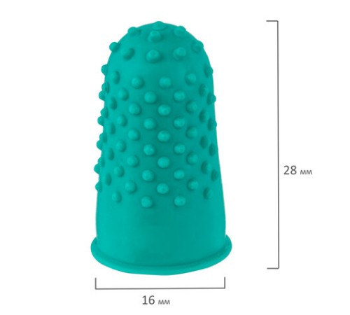 Напальчники резиновые с отверстиями, КОМПЛЕКТ 10 шт., диаметр 16 мм, зеленые, STAFF 