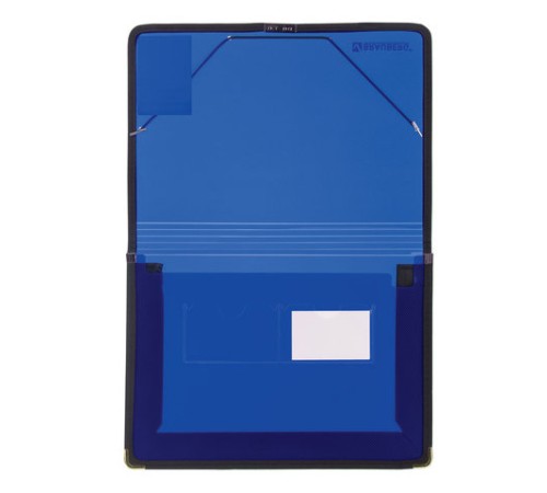 Папка на резинках BRAUBERG, широкая, А4, 330х240 мм, синяя, до 500 листов, 0,6 мм, 227978