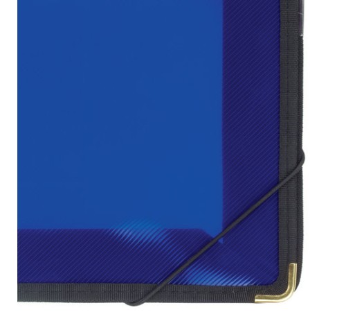 Папка на резинках BRAUBERG, широкая, А4, 330х240 мм, синяя, до 500 листов, 0,6 мм, 227978