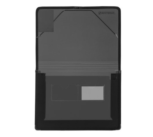 Папка на резинках BRAUBERG, широкая, А4, 330х240 мм, дымчатая, до 500 листов, 0,6 мм, 227979