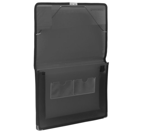 Папка на резинках BRAUBERG, широкая, А4, 330х240 мм, дымчатая, до 500 листов, 0,6 мм, 227979