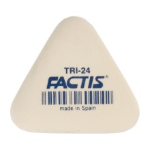 Ластик FACTIS (Испания) TRI 24, 51х46х12 мм, белый, треугольный, мягкий, PMFTRI24