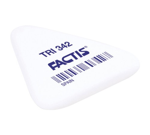 Ластик FACTIS TRI 342 (Испания), 49х45х6 мм, ассорти, треугольный, мягкий, PNFTRI342