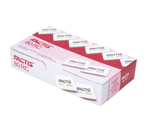 Ластик FACTIS 80 RC (Испания), 28х20х7 мм, белый, прямоугольный, CNF80RC