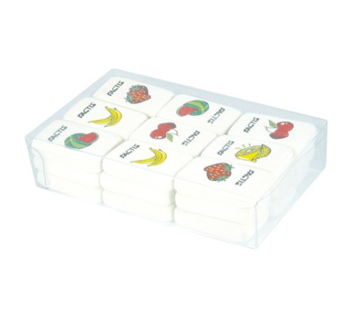 Ластик FACTIS F 127 (Испания), 40х24х10 мм, ассорти, прямоугольный, мягкий, CNFF127