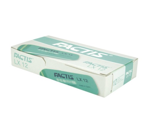 Ластик большой FACTIS LX 12 (Испания), 74х24х13 мм, зеленый, прямоугольный, скошенные края, CPFLX12