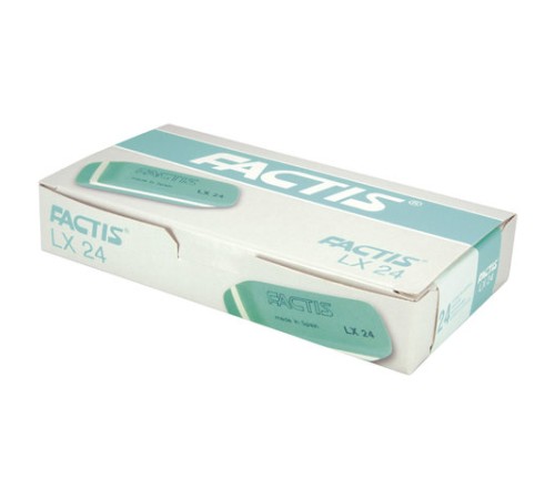 Ластик FACTIS LX 24 (Испания), 55х20х12 мм, зеленый, прямоугольный, скошенные края, мягкий, CPFLX24