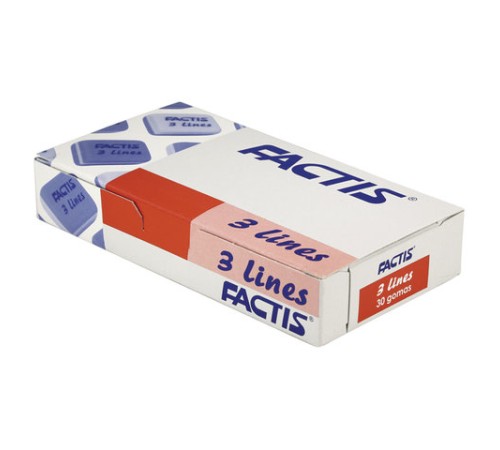 Ластик FACTIS 3 Lines (Испания), 30х24х13 мм, цвет ассорти, прямоугольный, CPF3LINES