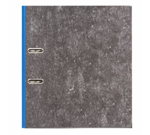 Папка-регистратор BRAUBERG, усиленный корешок, мраморное покрытие, 80 мм, с уголком, синяя, 228028