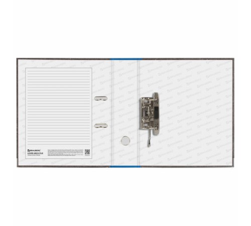 Папка-регистратор BRAUBERG, усиленный корешок, мраморное покрытие, 80 мм, с уголком, синяя, 228028