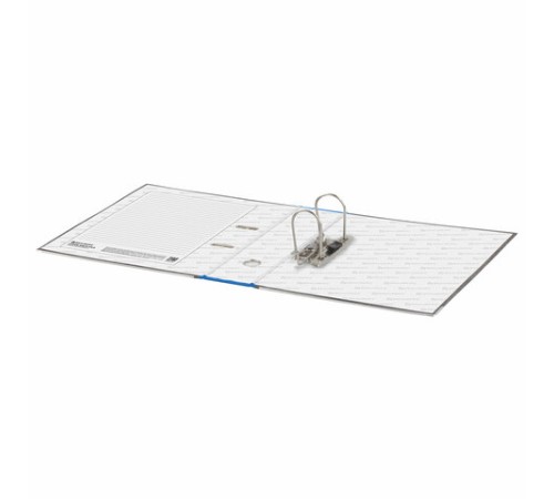 Папка-регистратор BRAUBERG, усиленный корешок, мраморное покрытие, 80 мм, с уголком, синяя, 228028