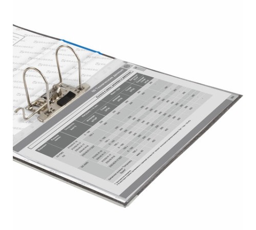 Папка-регистратор BRAUBERG, усиленный корешок, мраморное покрытие, 80 мм, с уголком, синяя, 228028