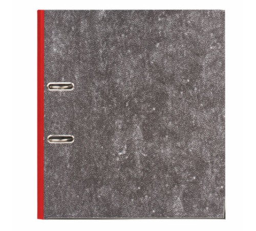 Папка-регистратор BRAUBERG, усиленный корешок, мраморное покрытие, 80 мм, с уголком, красная, 228029