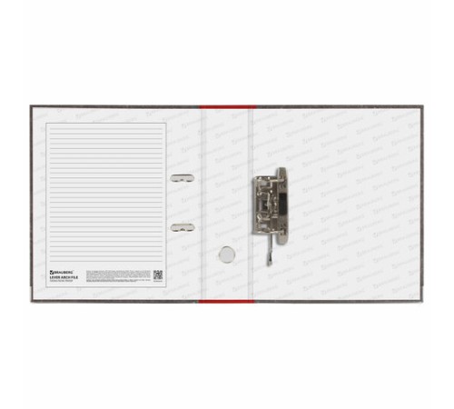 Папка-регистратор BRAUBERG, усиленный корешок, мраморное покрытие, 80 мм, с уголком, красная, 228029