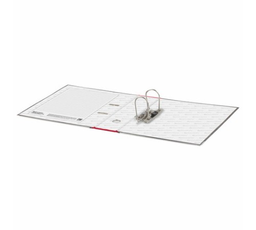 Папка-регистратор BRAUBERG, усиленный корешок, мраморное покрытие, 80 мм, с уголком, красная, 228029